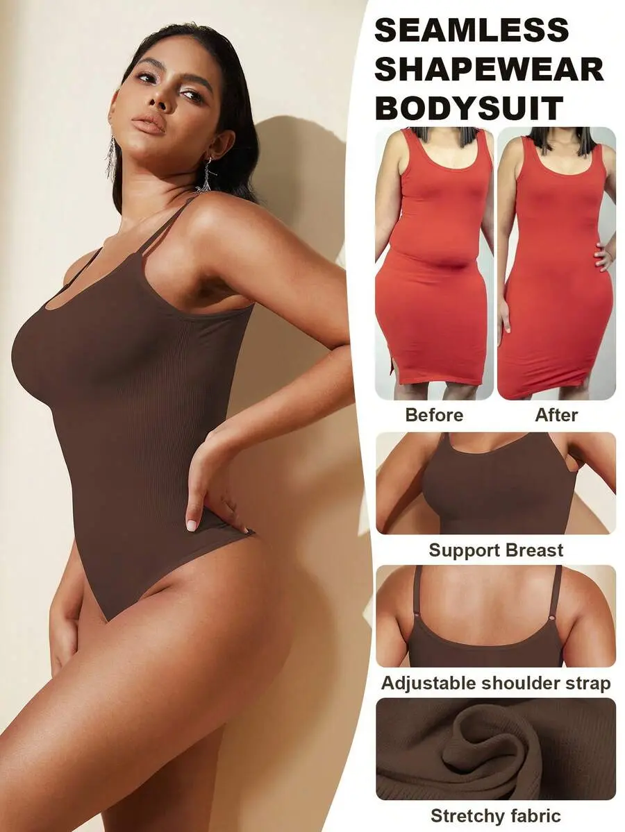 1 piece seamless shapewear bodysuit for women, with thong, slimming and shaping bodysuit, tummy control bodysuit, shapewear bodysuit, waist-reducing girdle