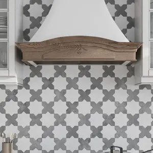 Light Grey 5x5 Matte Cross Ceramic Tile (27 pack, 5.37 sq ft/case)