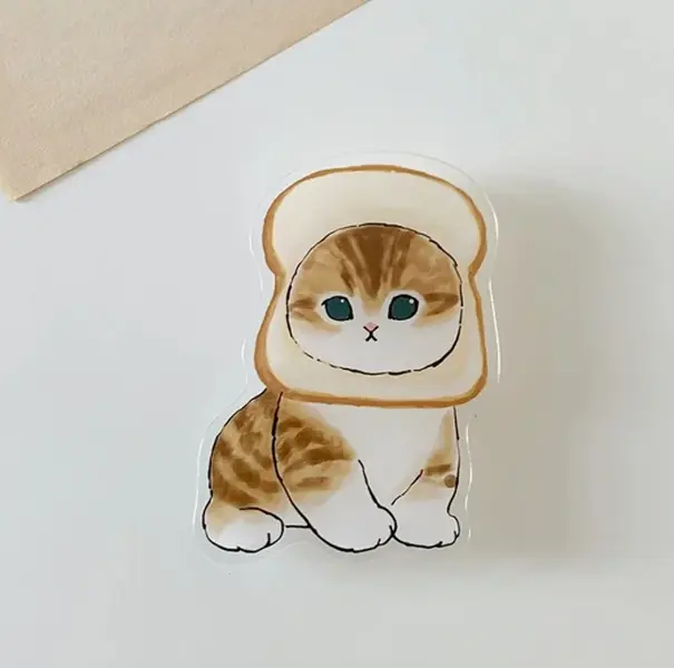 Milk Bread Cute Cat Phone Holder