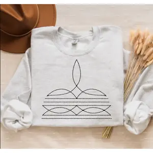 Boot Stitch sweatshirt, Cowboy Western clothing Sweatshirt, Country shirt, western tops, western outfits women