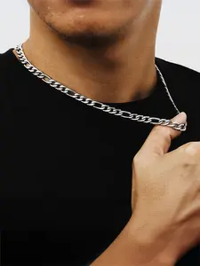 Men's Stainless Steel Nk Necklace, Elegant Chain Accessory for Parties & Daily Wear, Trendy Jewelry for All Seasons, Exquisite Chain Jewelry