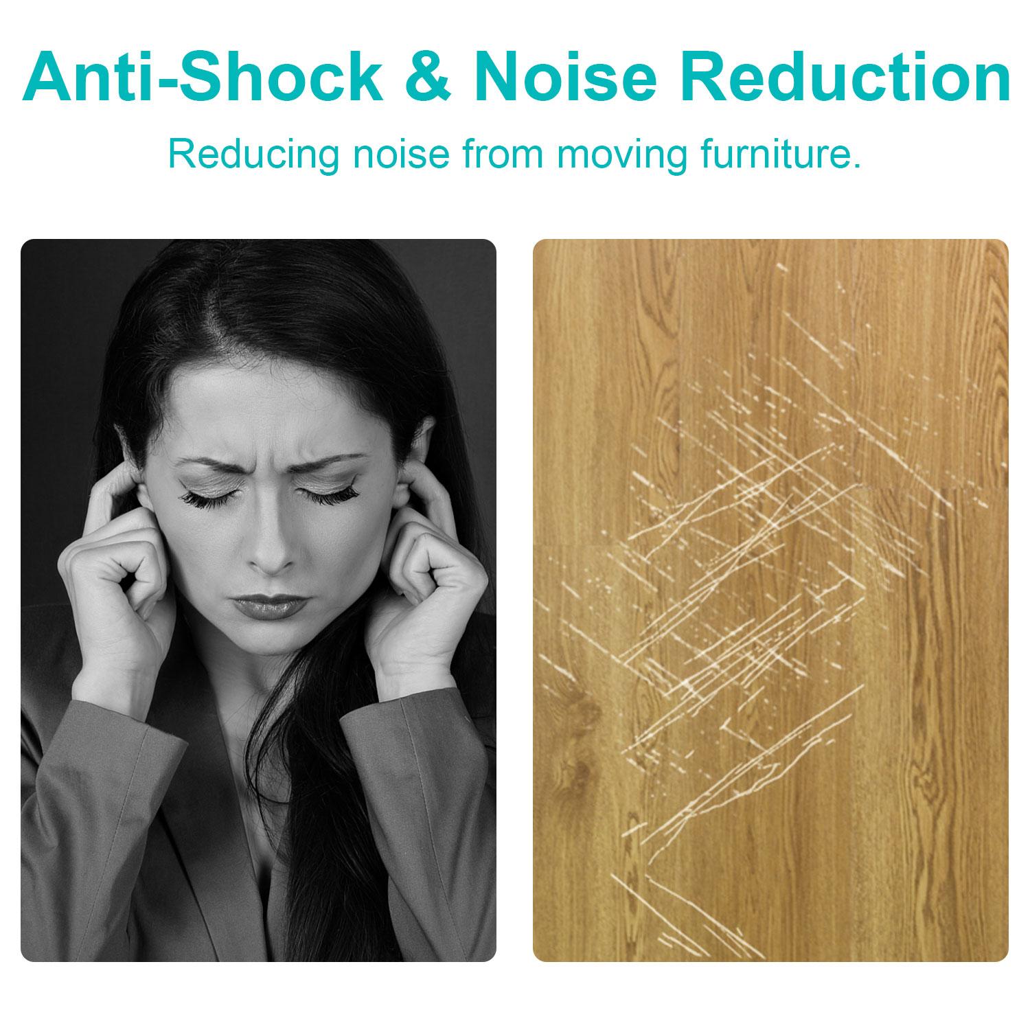 4 Pcs Square Chair Leg Floor Protectors for Hardwood Floors Silicone Covers Felt Pads Furniture Leg Caps Anti-Scratch Reduce Noise Fit