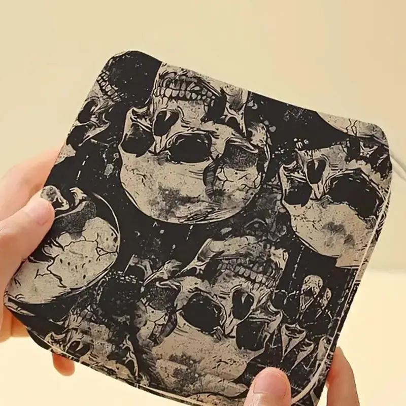 Skull Pattern Portable Sanitary Napkin Storage Bag, Lightweight Tissue Bag for Women & Girls, Travel Organizer Bag, Travel Cosmetics Storage Box for Daily Life, Durable Pouch, Zipper Pouches, Travel Organization Pouch, Zipper Storage Bags