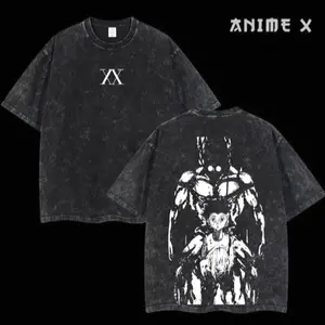 Retro Heavy Limited Gon Freecss Hunter X Hunter Anime Double Printed Vintage Oversized Washed Tee Unisex Oversize Anime Manga Washed Heavyweight Cotton T-shirt, Gift For Anime Fan, Anime Lover U74 F88