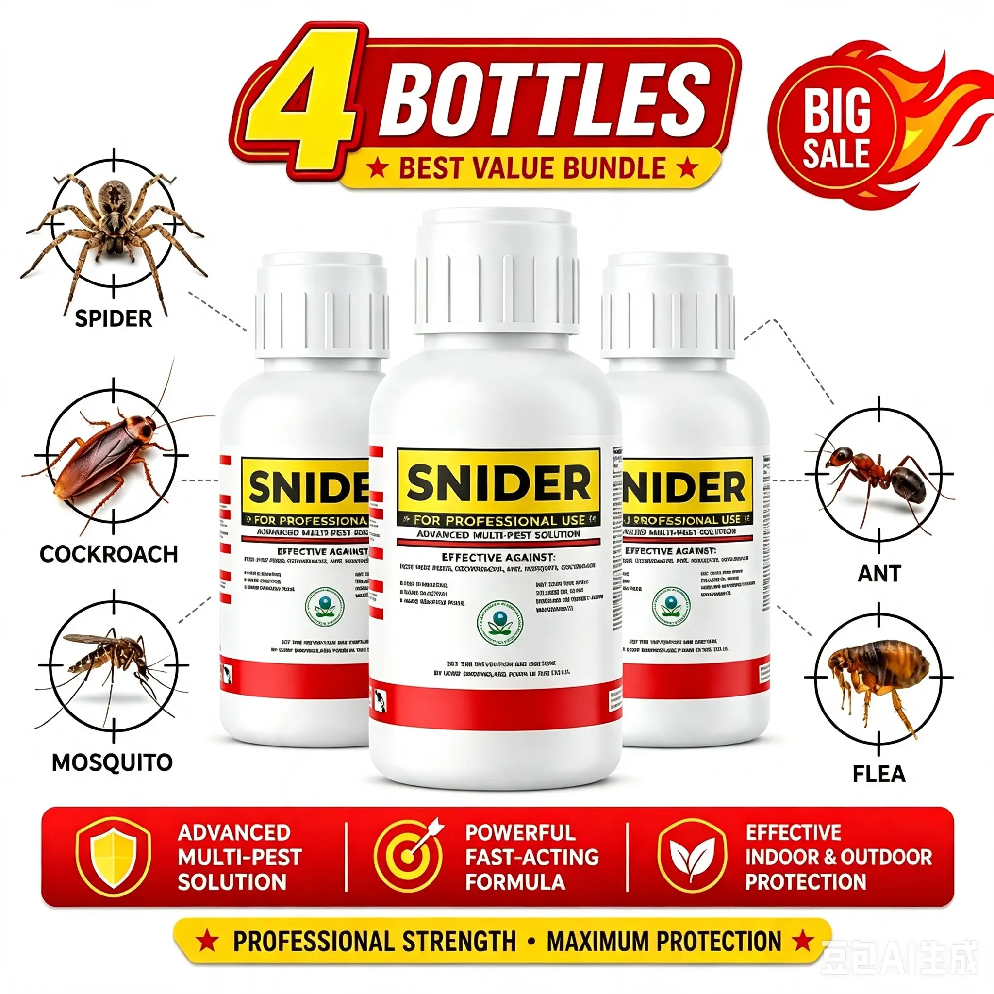 Natural Multi-Insect Repellent, Indoor Pest Control for Home Kitchen-Bathroom Cabinets, 3-Month Long-Lasting Effect, Daily-Usable Home Care Supply
