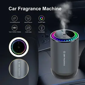 Wireless Smart Mini Car Aromatherapy Machine, Rechargeable Air Humidifier With Star Projector Function,3 Spray Modes Aromatherapy Humidifier for Car freshener, Home, Office