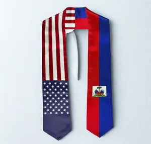 Haitian American Graduation Stole 🇭🇹🇺🇸 | Elementary & Middle School Graduate Sash