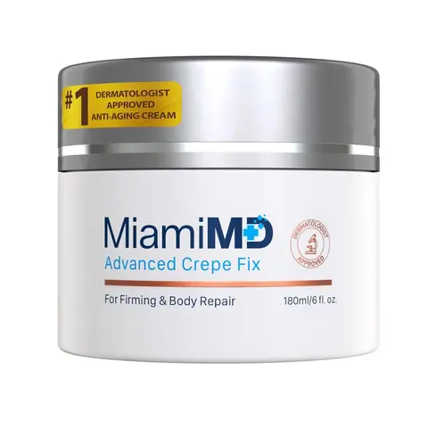 Miami MD Advanced Crepe Fix - Anti Aging and Skin Firming Cream For All Skin Types - Paraben Free Skin Care - 180 ml (6 fl oz)
