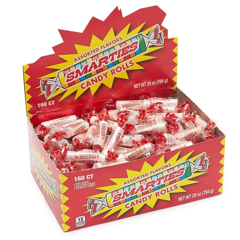 Smarties Candy Mini Rolls: 160-Piece Box Smarties Candy Mini Rolls: 160-Piece Box