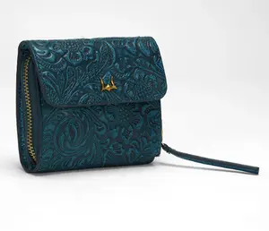 Myra [Live] Loyal West Sophia Card Holder In Hand Finished Embossed Leather