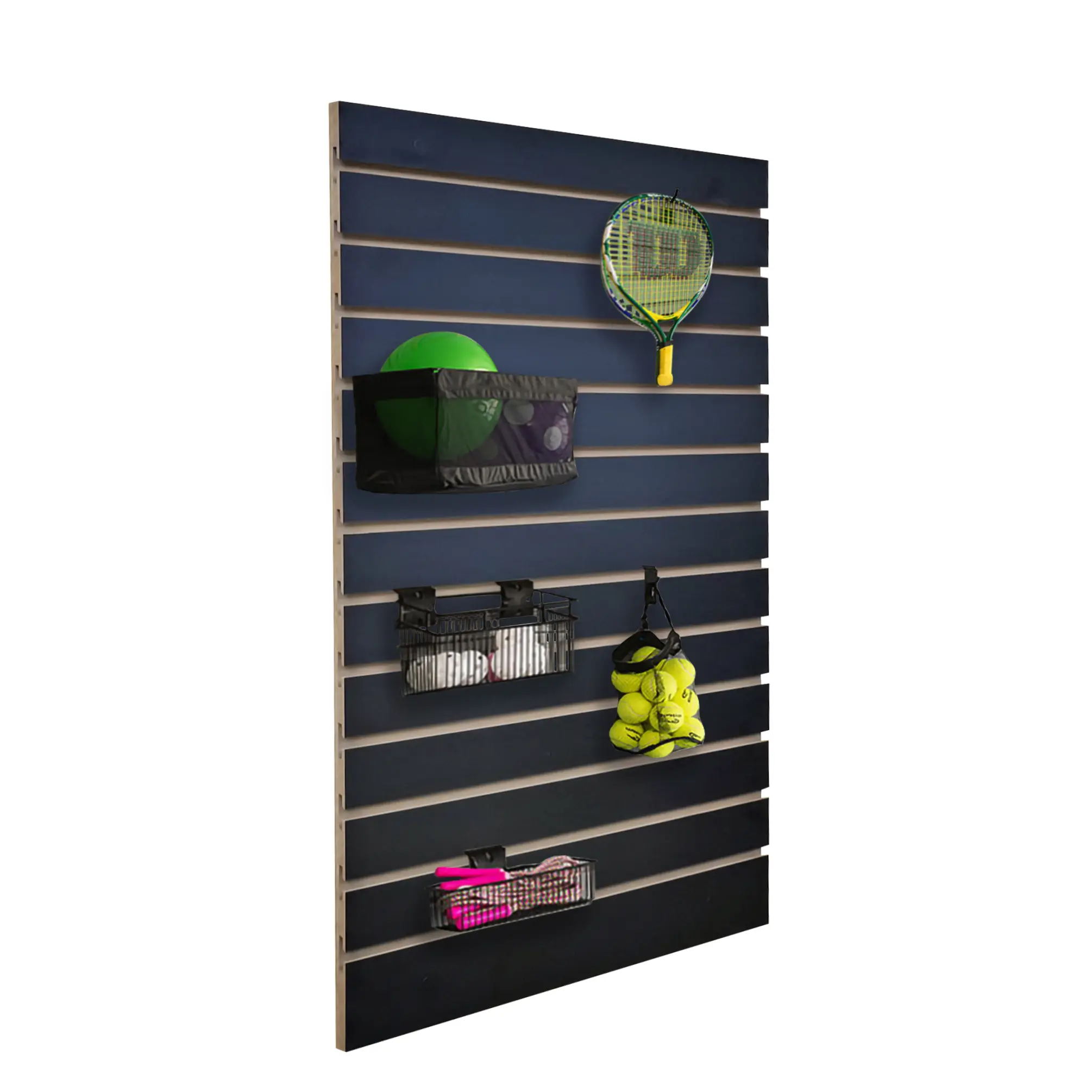 FixtureDisplays® 24 X 40" Black Slatwall Panel Retail Store Display Garage Tool Organizer Literature 11709-1-BLACK