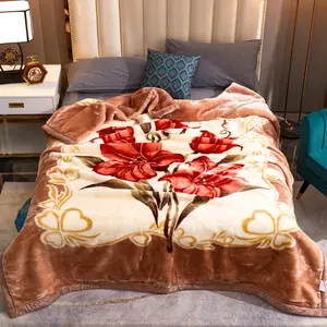 Floral Pattern Blanket, Floral Print Blanket, 1 Count Soft and Comfortable Air-conditioned Room Throw, Warm Nap Blanket for Home, Office, Outdoor Camping