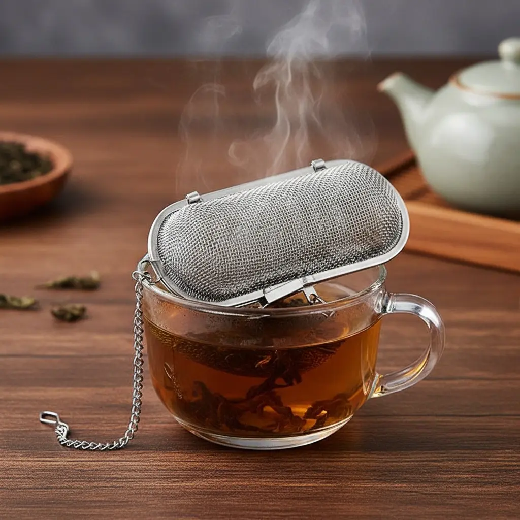 Stainless Steel Kitchen Filter Set - 3-Piece Multifunctional Strainer Tea Infuser for Tea and Spice Brewing Tea Making Tools
