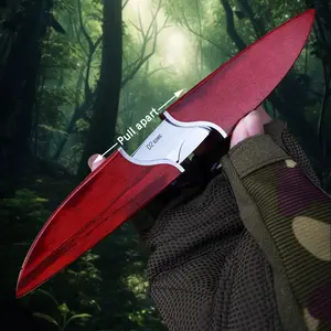 2-in-1 Camping Fruit Knife - Mirror Polished Stainless Steel & Wood Handle | For Outdoor Cooking and Picnics