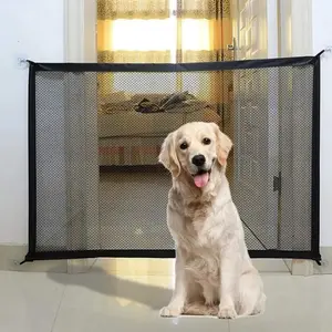Foldable Pet Gate, Fence, Closed Safety Barrier for Dogs & Cats, Easy-To-Fold Design Without Stands, Ideal for Home Apartments