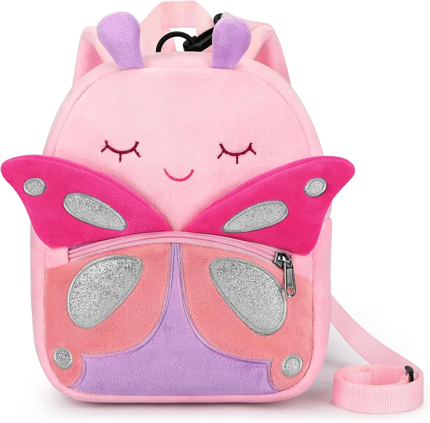 Toddler Backpacks for Girls 2-4: Plush Backpack -3D Animal Cartoon Mini Travel Bag -10 inch Toddler Backpack Leash