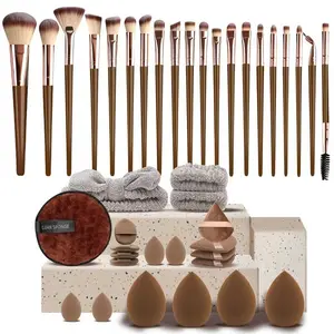 Makeup Tool Set, 40pcs/set Makeup Brush & Makeup Sponge & Headband & Wristband & Brush Cleaning Bowl, Professional Makeup Tools for Women, Cosmetic
