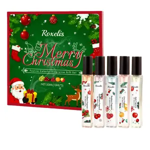 5-Piece Christmas Fragrance Gift Set - A Collection of Mild, Fresh & Elegant Daily Scents, Ideal Romantic Gift Box for Couples and Special Occasions