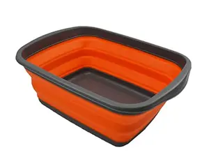 SAMMART 10L (2.6 Gallons) Collapsible Tub - Foldable Dish Tub - Portable Washing Basin - Space Saving Plastic Washtub