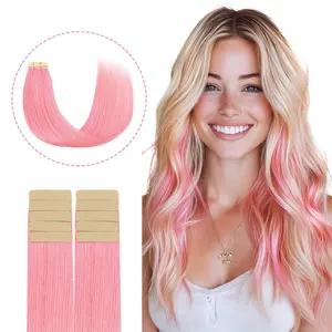 GOOGOO Hair 10pcs Tape in Human Hair Extensions 25g to 30g Natural Straight