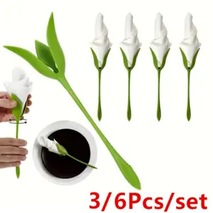 3/6Pcs Napkin Holders Floral Napkin Folding Kit Simple Rose Design Table Setting Accessory Easy DIY Romantic Table Decor