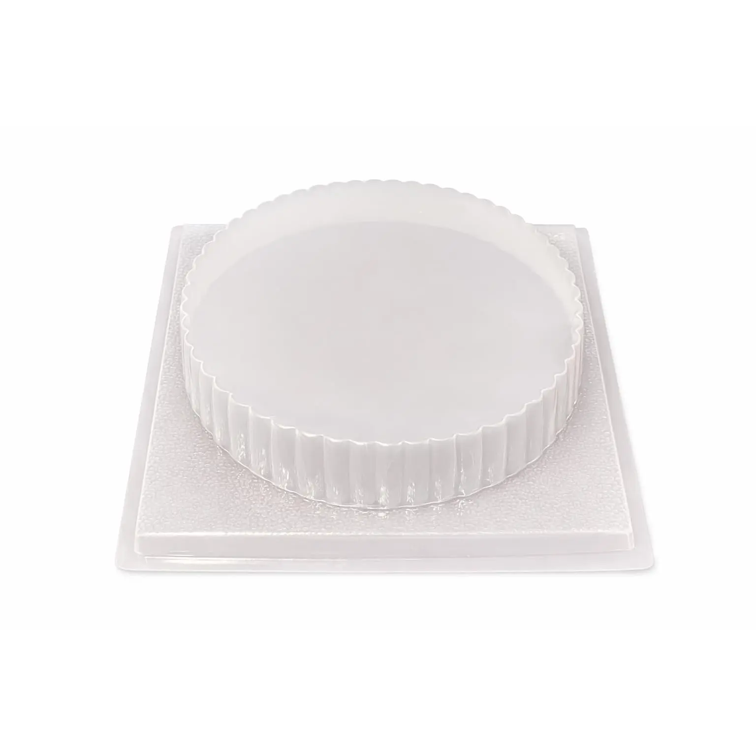Scalloped Round Gelatin Mold – Fluted Jello Mold – Round Gelatina Mold for Layered Desserts – Semi-Rigid Plastic Dessert Mold – Made in Mexico