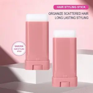 SAKURA Hair Styling Stick - Cherry Blossom Fragrance 15g Long Lasting Setting & Broken Hair Treatment for Natural Fluffy Smooth Hair Oil Gel Frizz Repair Scented Haircare Wax