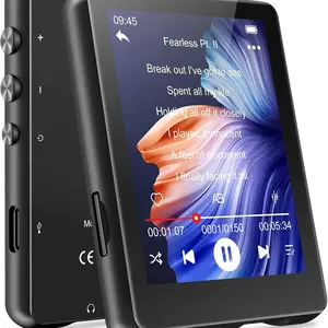 MECHEN 64GB MP3 Player 2.4-inch Full Touchscreen with Bluetooth 5.3 Portable HiFi Lossless Sound with Speaker Headphones