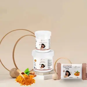 Turmeric Mini Set - Includes Turmeric Face Cream & Face & Body Soap for Skin Care