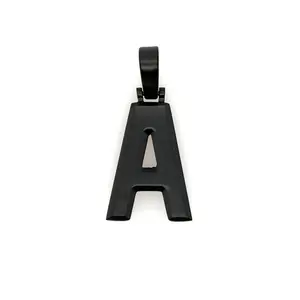Varsity Initial Pendant (Matte Black)
