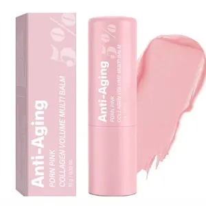 PDRN Pink Collagen Multi Balm, Hydrating Anti-Aging Face Moisturizer for Under Eyes & Neck, Smooth Fine Lines, Dewy Glow, Portable K-Beauty Skincare