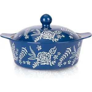 Ceramic Casserole Dish With Lid, Ideal Baking Dish For Oven Baking Use