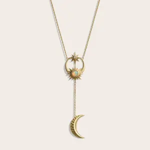Sun, Moon & Stars Lariat Necklace