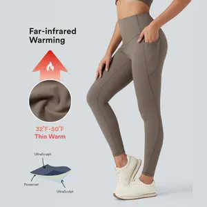 Halara UltraSculpt Heat High Waisted Tummy Control Yoga Leggings with Pockets