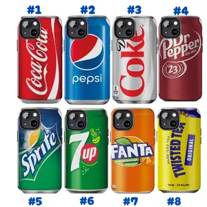 Coca Cola, Pepsi, Dr Pepper, Twisted Tea, Fanta, Sprite, 7Up, Coke Diet Can Phone Case for iPhone 17 16 15 14 13 12 11 Pro Max Plus & Samsung Galaxy S25 S24 S23 S22 S21