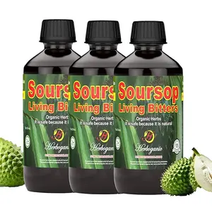 Herboganic Soursop Living Bitters for overall Health and wellness | Pack of 3 | 16 Oz