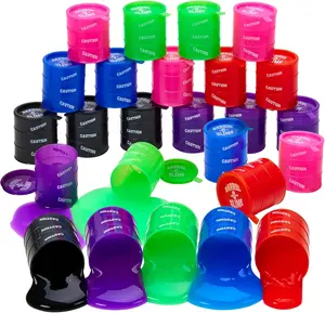 Playbees Barrels of Slime - 24 Pack - Galaxy Slime in Assorted Colors - Safe and Fun for Kids 3+ slime Moldable Taba Squishy Neon