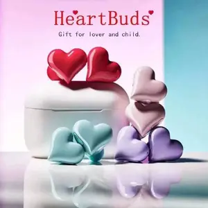 Heart shaped wireless earphones, cute women's wirelessearphones,wireless love Bluetooth earphones with chargingcase,women's sports, suitable for outdoor travel gifts suchas running, fitness, work, driving, etc. Essential andconvenient earphones
