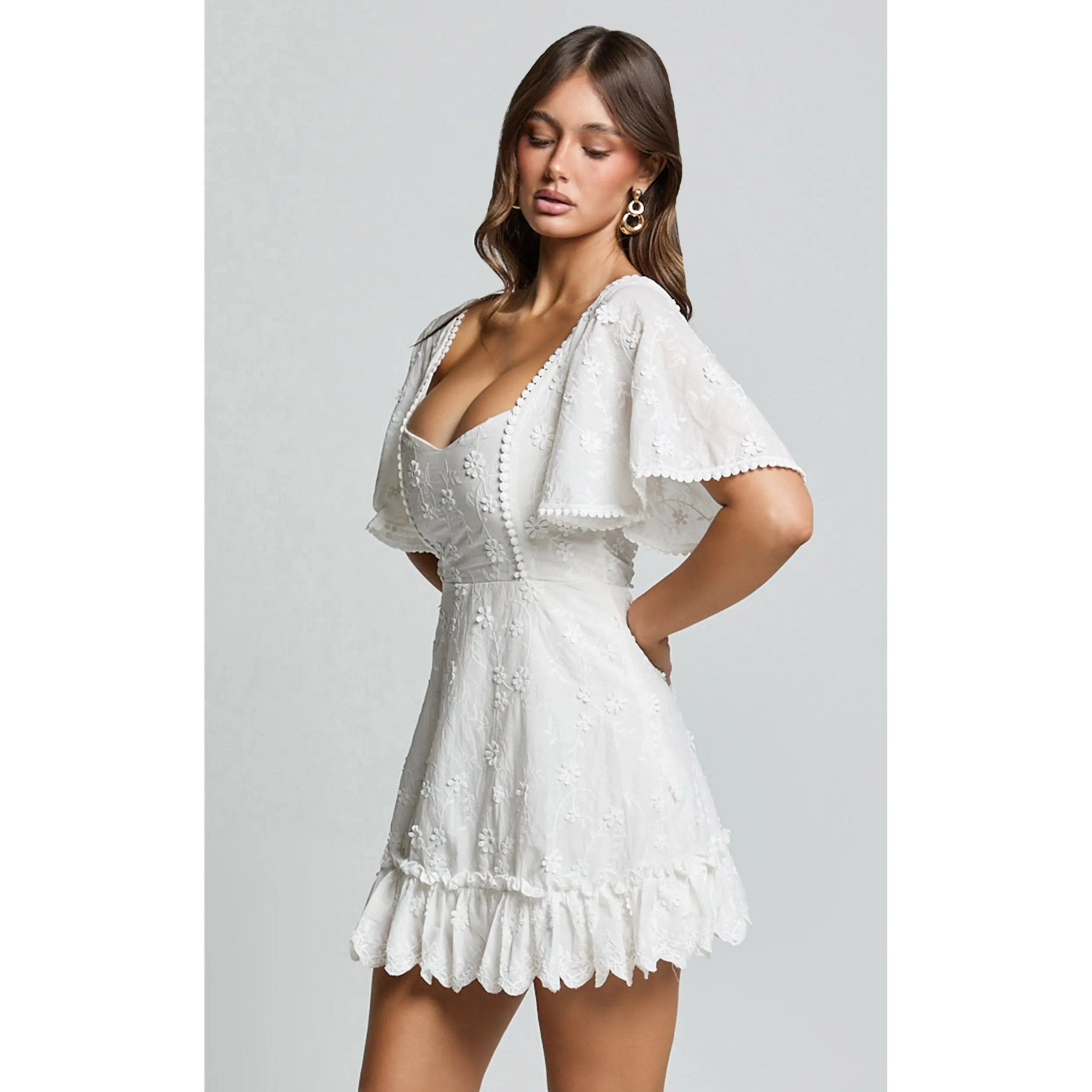eleanora plunge scarf mini dress Eleanora Plunge Mini Dress