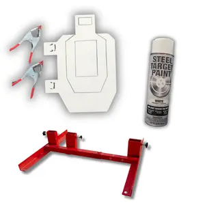 Half Size Infinity Target Bundle – Self-Healing Reactive Target with Heavy-Duty Stand and High-Visibility Touch-Up Paint – Durable & Reusable for Training, Tactical, and Range Use