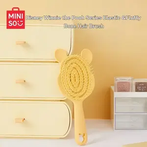 Disney Winnie the Pooh Series Elastic Fluffy Bone Comb, Cute Cartoon IP Hair Comb, Portable Styling Comb for Girls Daily Use,Anti static,Cute Gift For Girls