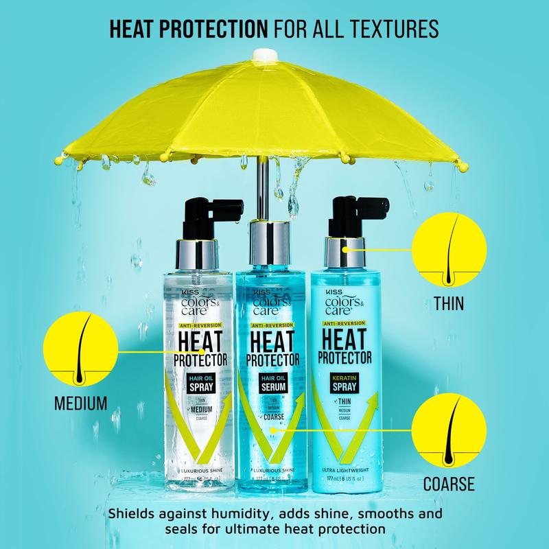 KISS Colors & Care Anti-Reversion Heat Protector Hair Oil Serum