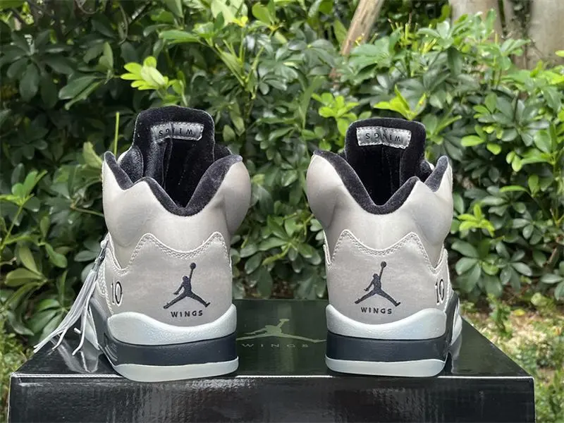 Light Grey Matte Fabric Breath Mesh Black Embroidery Sawtooth Ice Transparent Air Cushion Mid Top Retro Sneakers