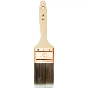 MBS 2.5" Flat Brush, Premium Series, Wood Beaver Handle – import_2021_10_29_212114, Paint Brush