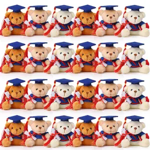 8/24 Pcs Mini Graduation Bear Tiny Plush Bear with Diploma and Hat for 2026 Graduation Class of 2026 Ceremony Party Favors DIY Present Congratulation Gifts for Students