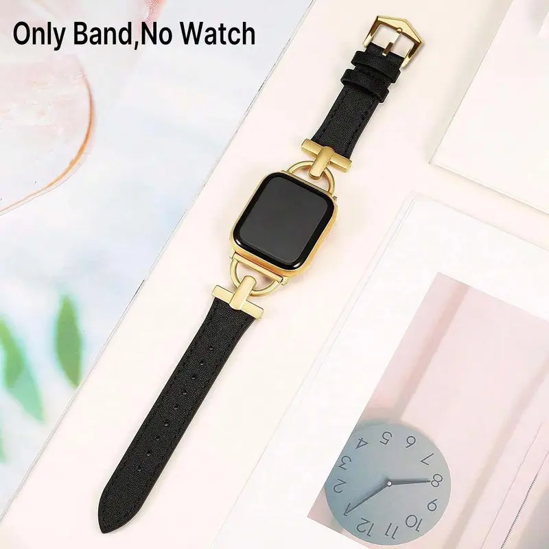 Fashion Faux Letter Watch Band, 1 Count Soft Watch Band for Women & Men for Apple Watch Ultra2 1 SE S10 9 8 7 6 5 4 3 2 1 Series, Smart Watch Strap, Smartwatch Straps, Smartwatch Compatible Bands (Band Only)