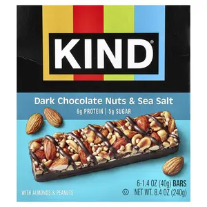 KIND Bars Protein Bars, Dark Chocolate Nuts & Sea Salt, 6 Bars, 1.4 oz (40 g) Each