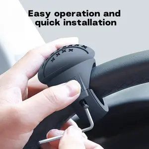 New Generation Silicone Steering Wheel Knob, Anti-Slip Boat Steering Wheel Knob, Universal for Cars, Trucks, Boat, Tractors(Black)