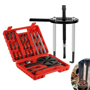 Universal 21PCS Bearing Puller Set - Internal Inner Hole Bearing Removal Tool with 3-Jaw Hooks & Multi-Size Collets - Professional Mechanic Tool Kit for 6005-6310 Series Bearings