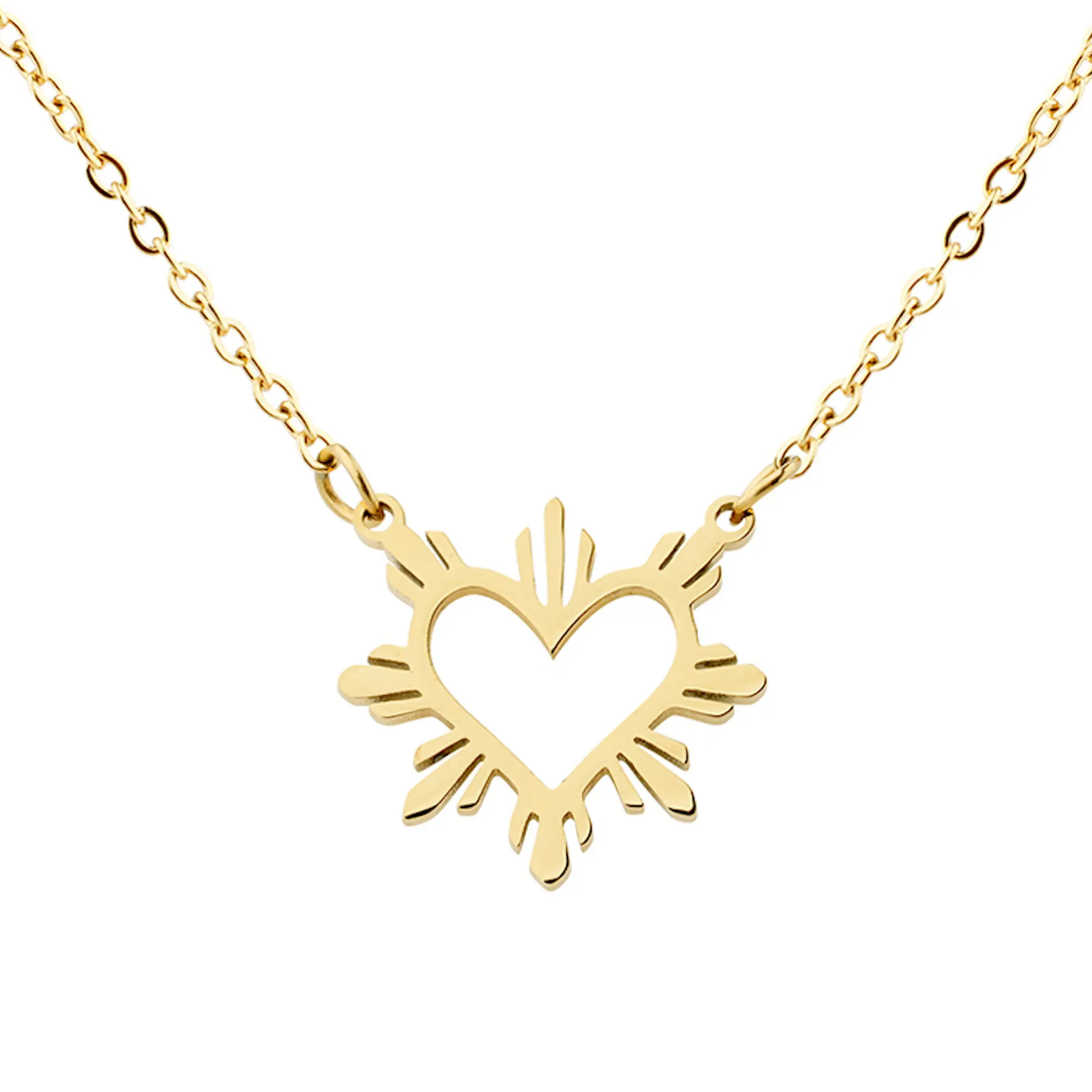 Philippines Heart Sun Necklace - Feminine Filipino pride jewelry charm